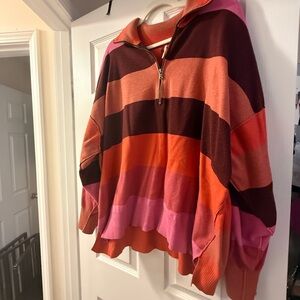 Free People Costal Stripe Pullover